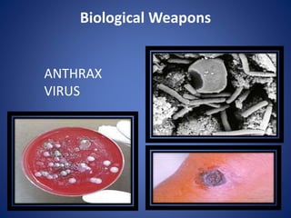 Biological Weapons
ANTHRAX
VIRUS
 
