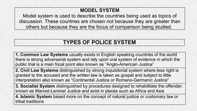 Comparative Police System/ Policy......... | PPTX
