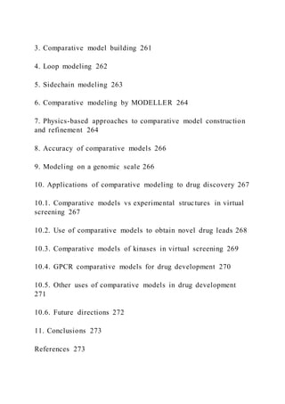 Comparative Protein Structure Modeling and itsApplications | DOCX
