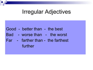 Comparatives and Superlative 2º ESO | PPT