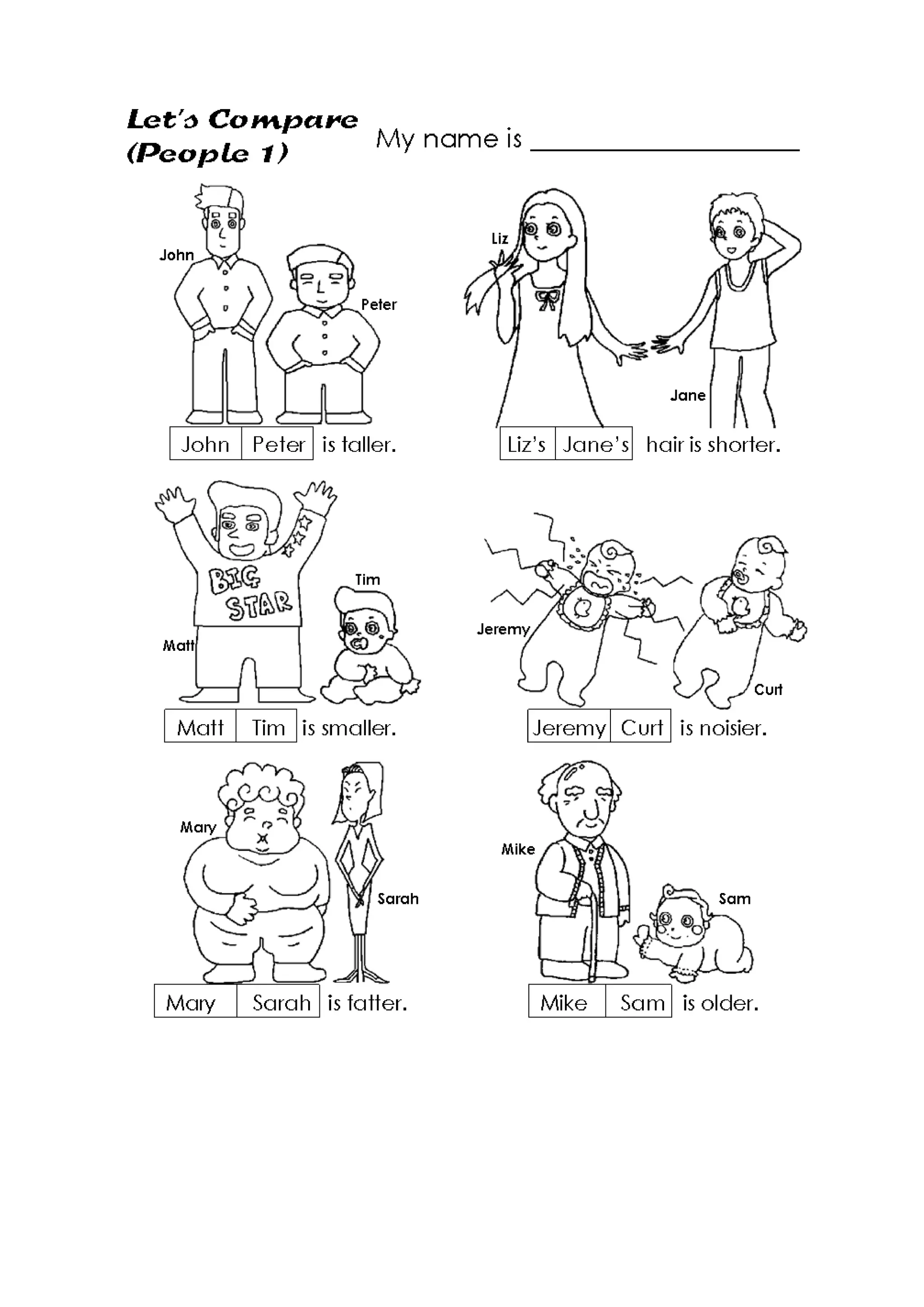 Comparatives activities. | PDF