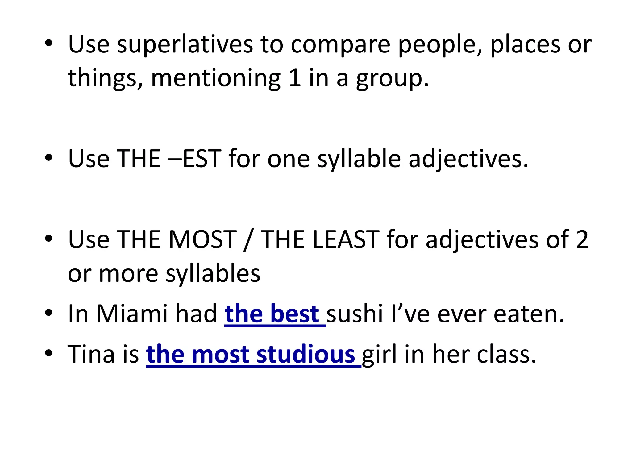 presentation and practice on Comparatives and superlatives | PPTX