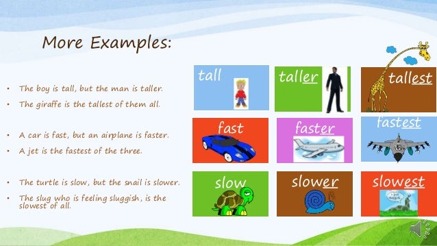 comparatives and superlatives lesson for 3rd grade esl students