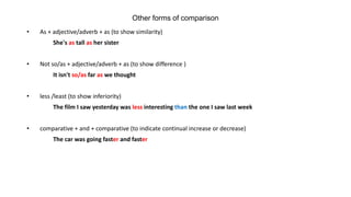 Comparatives and superlatives level 7 | PPTX
