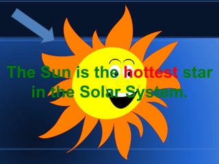 The Sun is the  hottest  star  in the Solar System.  