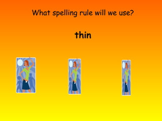 What spelling rule will we use?
thin
 
