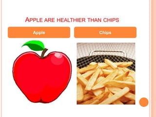 APPLE ARE HEALTHIER THAN CHIPS
Apple Chips
 