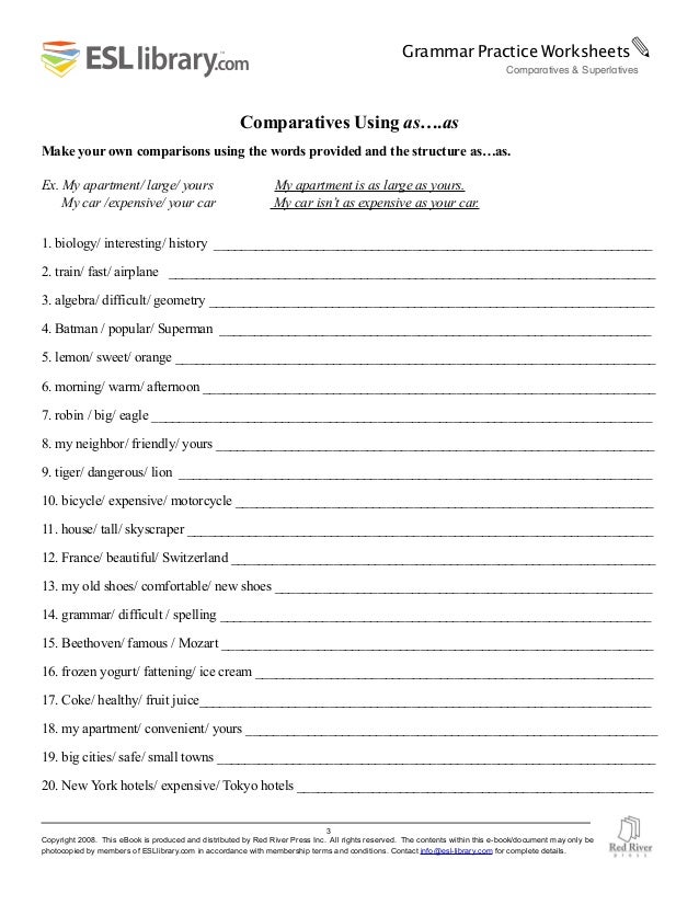 Comparatives superlatives worksheet_with_answers