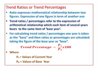 Trend Ratio Example Problem Comparative statements | PPTX