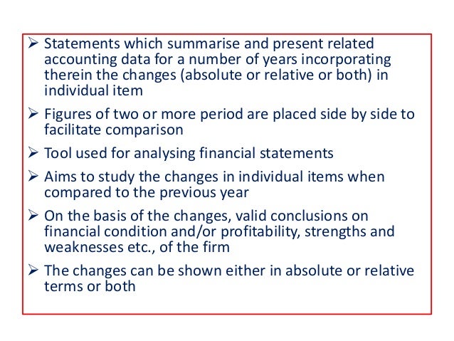 comparative statements consolidated fs
