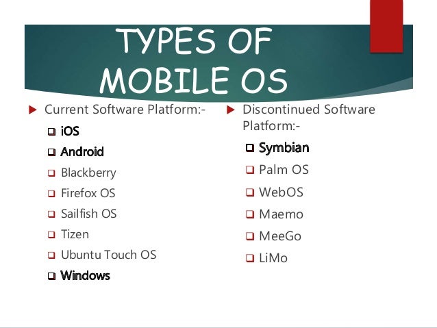 Comparative study of different mobile operating system- Modern Operat…