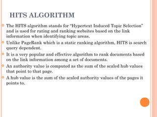 Comparative study of different ranking algorithms adopted by search ...