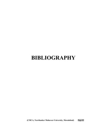 BIBLIOGRAPHY

(CMCA, Teerthanker Mahaveer University, Moradabad)

Page 85

 