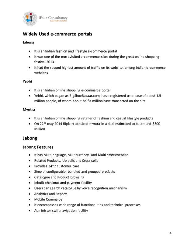 Comparative study of portals jabong, yebhi, myntra