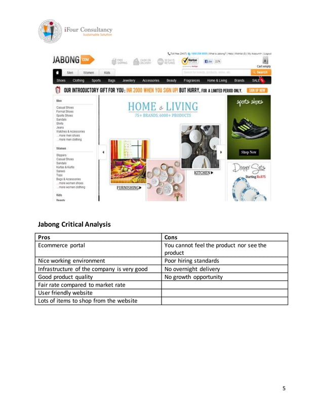 Comparative study of portals jabong, yebhi, myntra