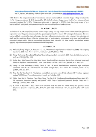 Comparative Study of Interleaved Buck Converters | PDF