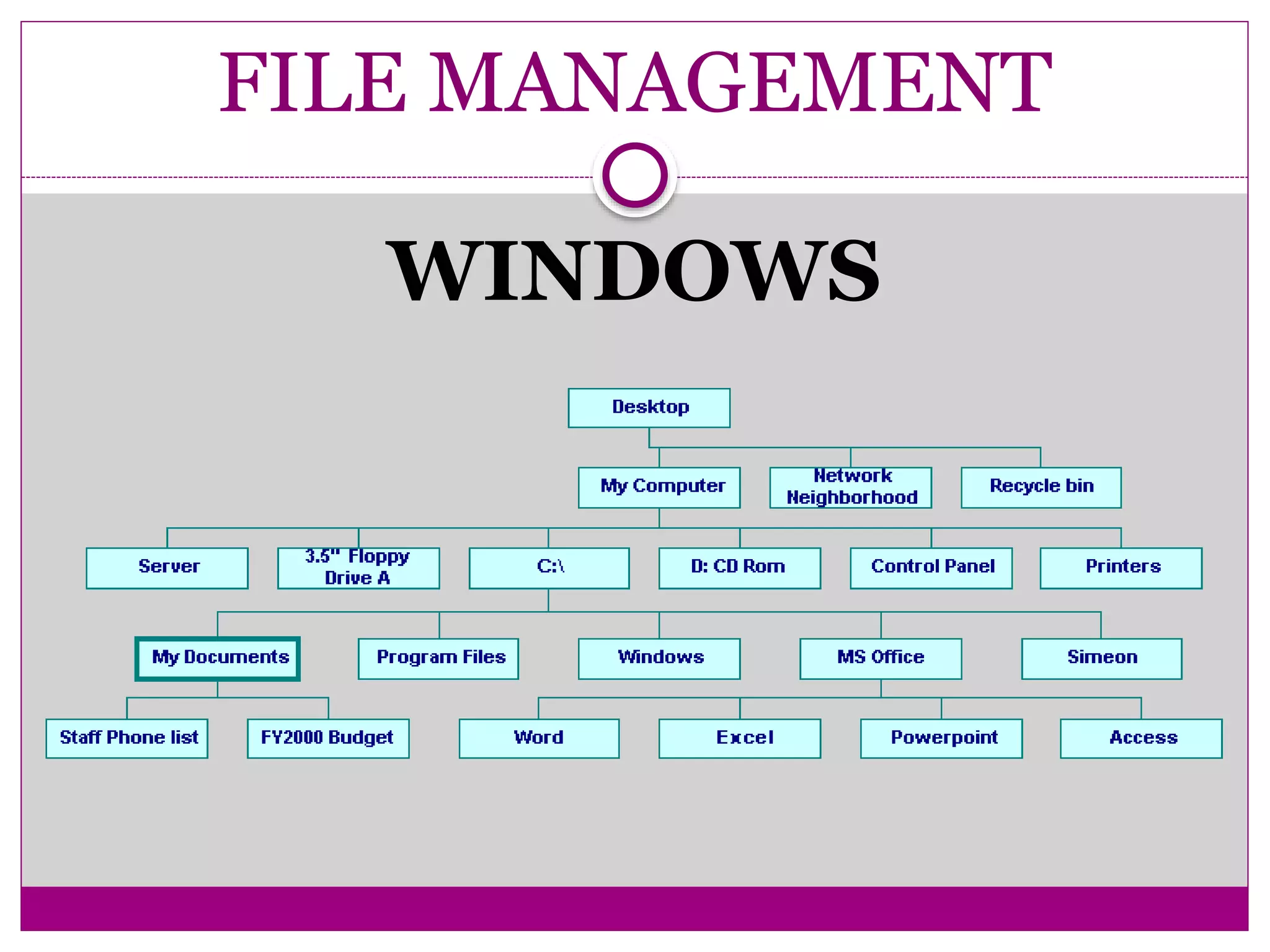 FILE MANAGEMENT
WINDOWS
 