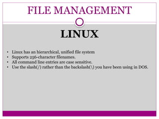 Comparative study of Linux and Windows | PPT