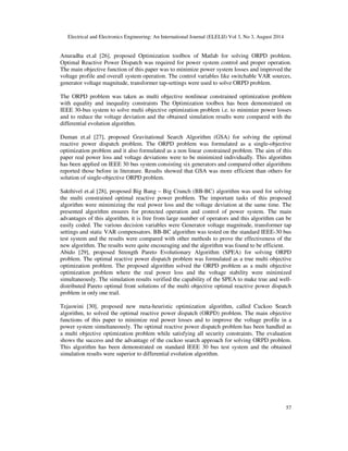 Comparative study of methods for optimal reactive power dispatch | PDF