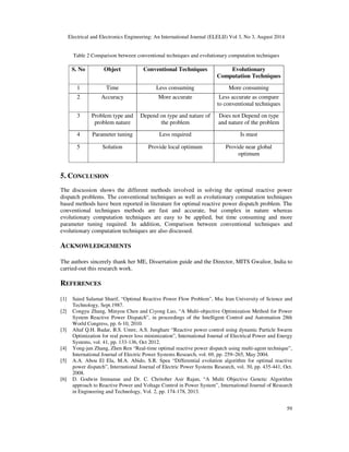 Comparative study of methods for optimal reactive power dispatch | PDF