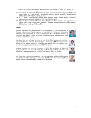 Comparative study of methods for optimal reactive power dispatch | PDF