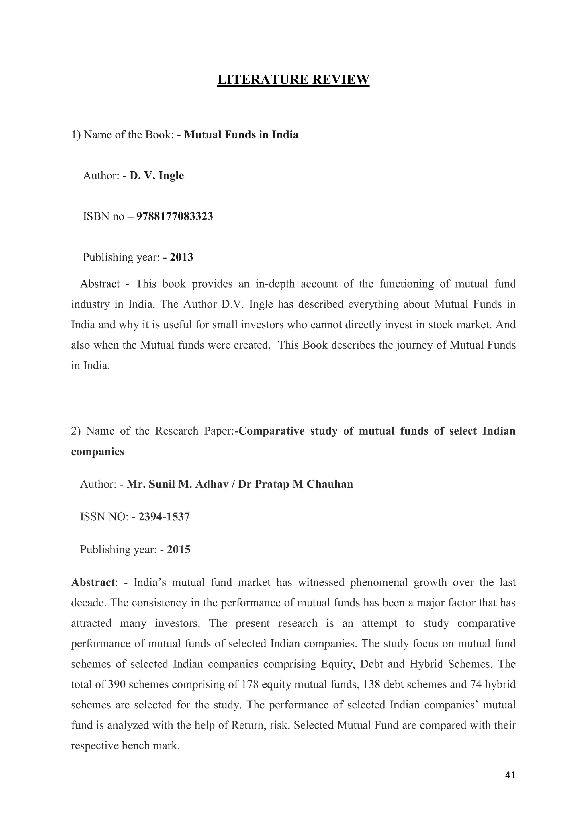 Comparative Study Of Mutual Funds In India Pdf Comparative Study Of Mutual Funds In India Pdf