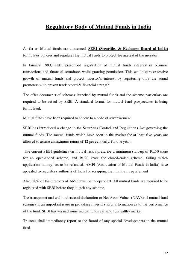 Comparative Study Of Mutual Funds In India Comparative Study Of Mutual Funds In India