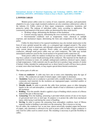 Comparative study of power cables and testing as per indian standards | PDF