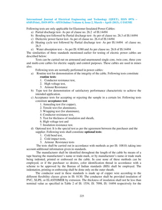 Comparative study of power cables and testing as per indian standards | PDF