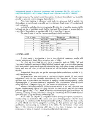Comparative study of power cables and testing as per indian standards | PDF