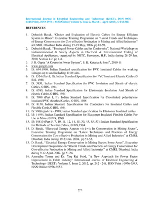 Comparative study of power cables and testing as per indian standards | PDF