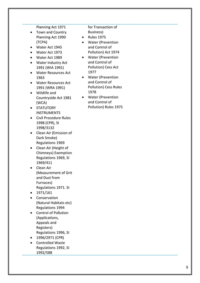 Comparative Study Of UK India Pakistan Environmental Protection Act