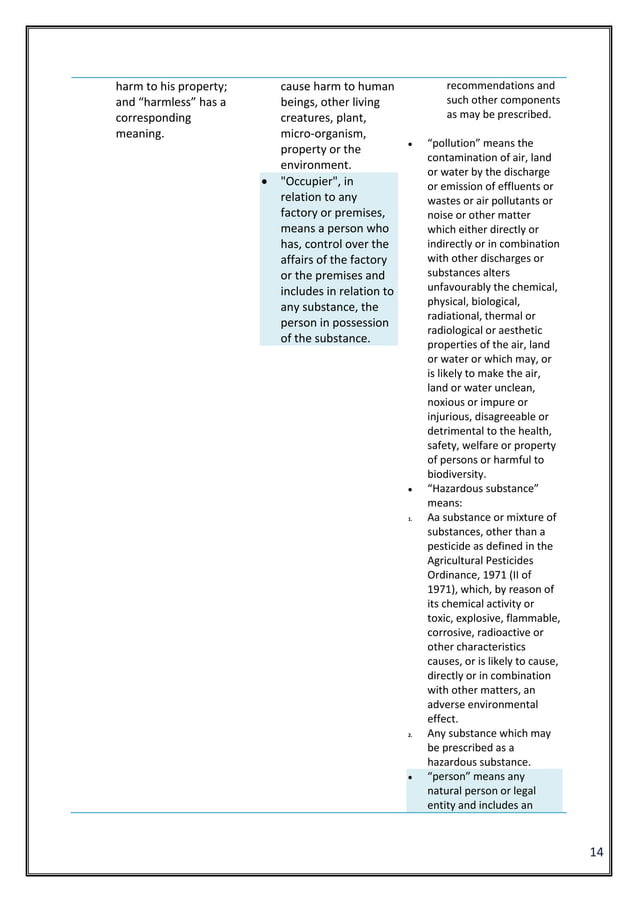 Comparative Study Of UK India Pakistan Environmental Protection Act