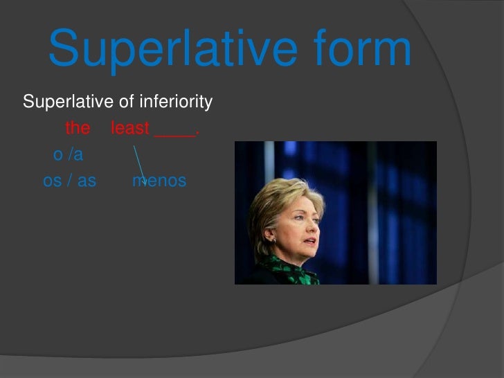 Comparative &amp; superlative
