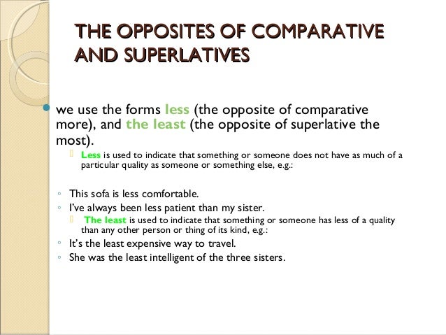 Comparative superlative