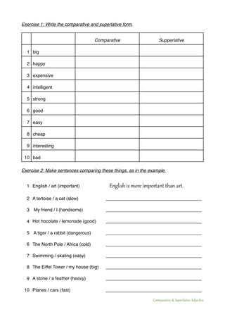 The comparative and superlative adjectives | PDF