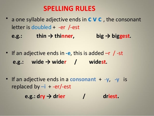 Comparative and Superlative