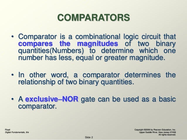 Comparators In Dld