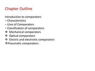 Comparators,Mechanical Measurement,Metrology | PPTX