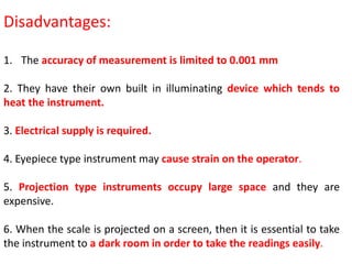 Comparators,Mechanical Measurement,Metrology | PPTX