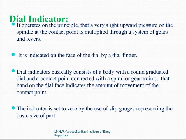 dial indicator working principle pdf
