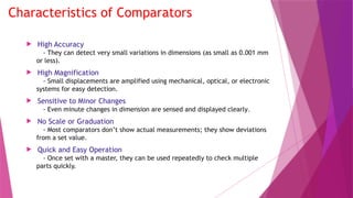 comparators ppt 1.pptx [ mechanical engineering] | PPTX