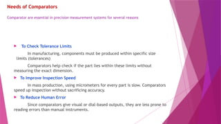 comparators ppt 1.pptx [ mechanical engineering] | PPTX