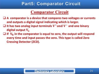 comparators using IC741 - ppt.pdf Operational Amplifiers IC ...