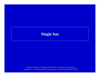Schaum’s Outline of Theory and Problems of Computer Architecture
Copyright © The McGraw-Hill Companies Inc. Indian Special Edition 2009
3
Single bus
 