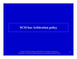 Schaum’s Outline of Theory and Problems of Computer Architecture
Copyright © The McGraw-Hill Companies Inc. Indian Special Edition 2009
16
SCSI bus Arbitration policy
 