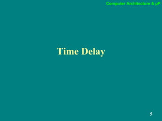 Computer Architecture & µP
5
Time Delay
 