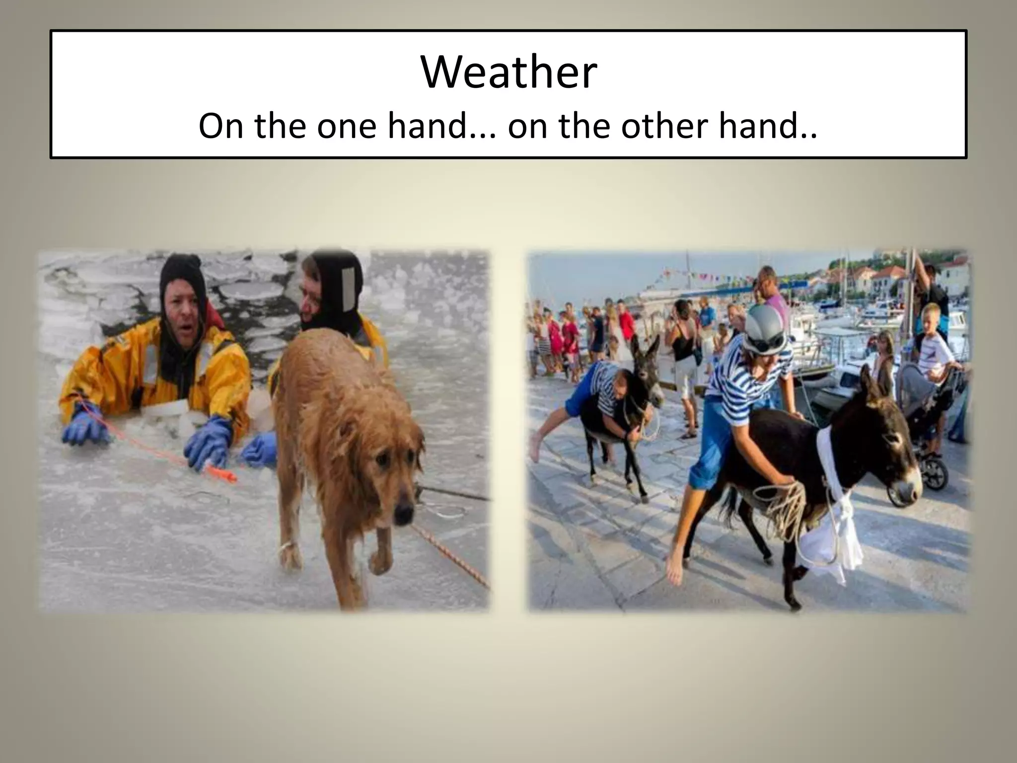 Weather
On the one hand... on the other hand..
 