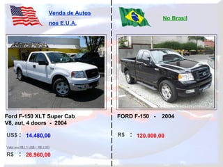 14.480,00 28.960,00 120.000,00 Ford F-150 XLT Super Cab V8, aut, 4 doors  -  2004 FORD F-150  -   2004 