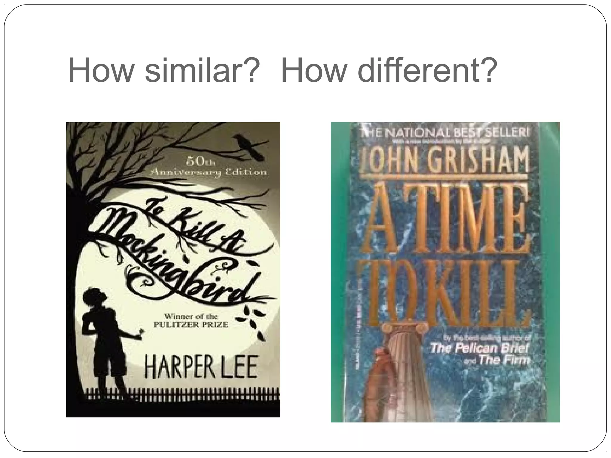 How similar? How different?
 